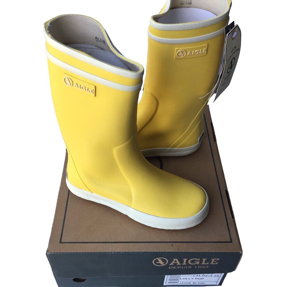 Aigle Lolly Pop Yellow Jaune Blank US Size 13